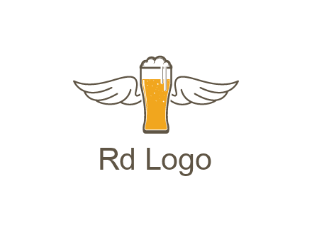 beer glass with wings