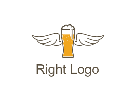 beer glass with wings