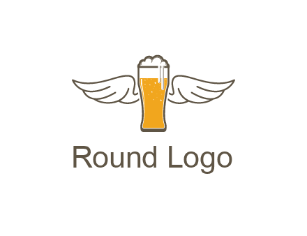 beer glass with wings