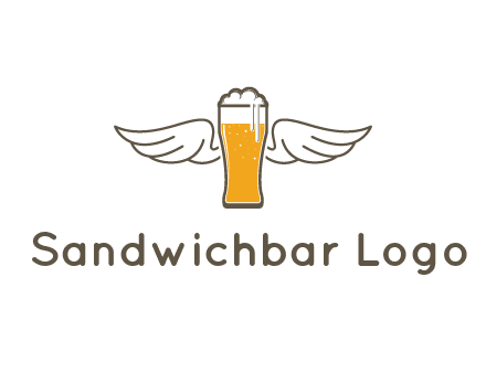 beer glass with wings