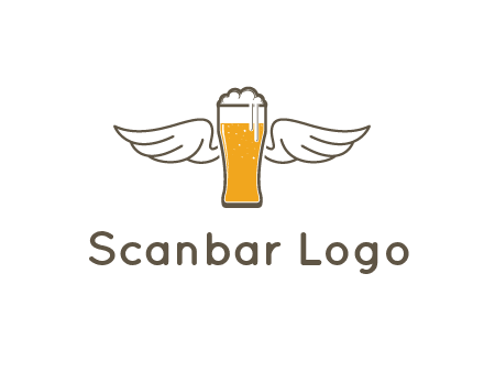 beer glass with wings