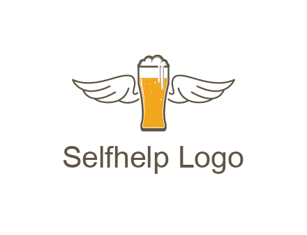 beer glass with wings