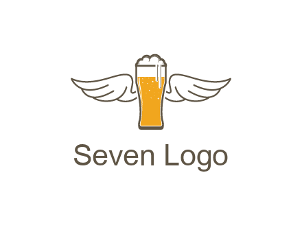 beer glass with wings