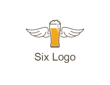 beer glass with wings