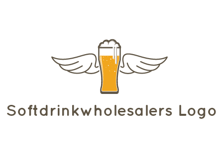 beer glass with wings
