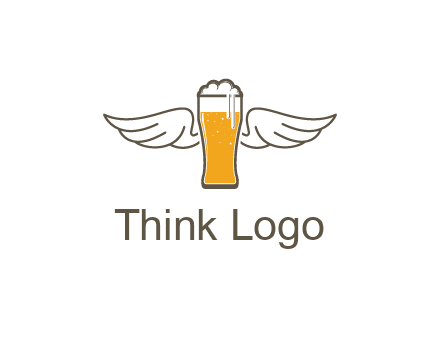 beer glass with wings