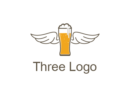 beer glass with wings