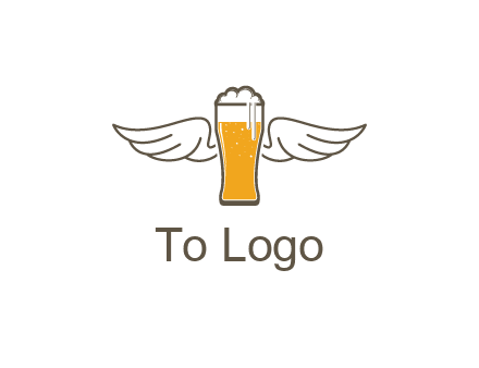 beer glass with wings