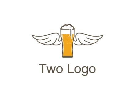beer glass with wings
