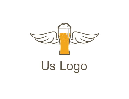 beer glass with wings