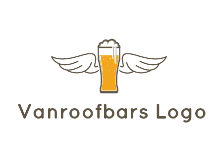 beer glass with wings