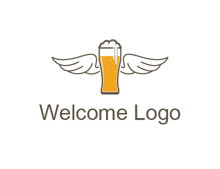 beer glass with wings