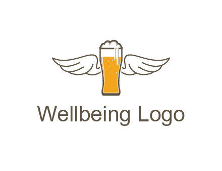 beer glass with wings