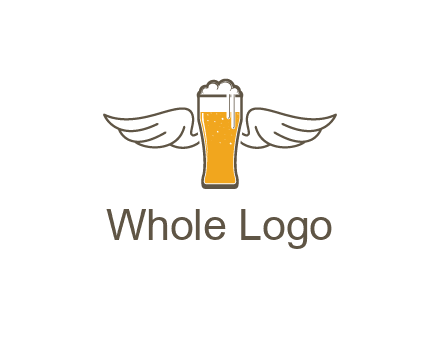 beer glass with wings