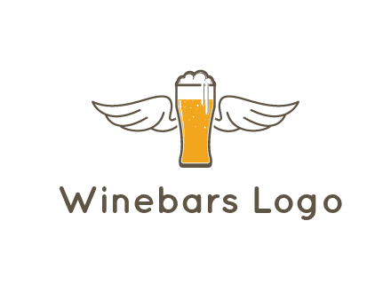 beer glass with wings