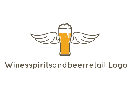 beer glass with wings