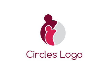 abstract people forming circle shape graphics
