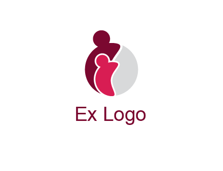 abstract people forming circle shape graphics