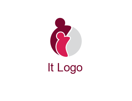 abstract people forming circle shape graphics