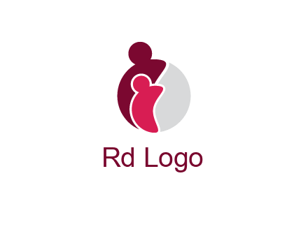 abstract people forming circle shape graphics