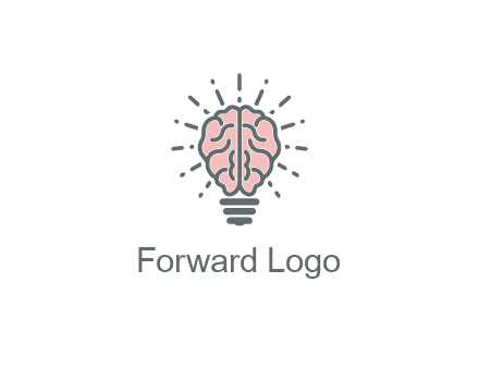 brain forming light bulb