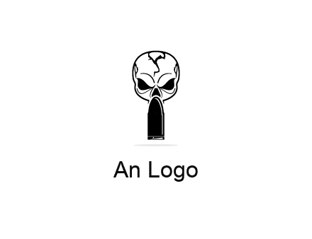 skull with bullet