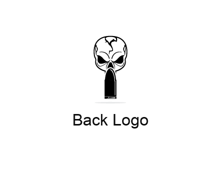 skull with bullet