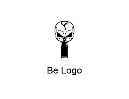 skull with bullet