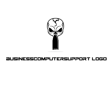 skull with bullet