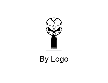 skull with bullet
