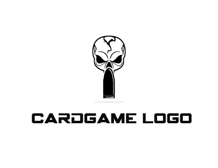 skull with bullet