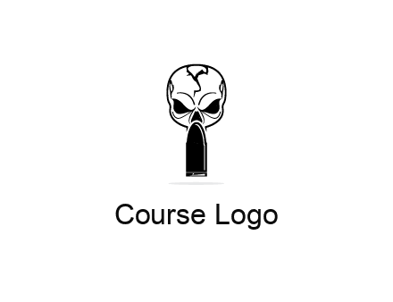 skull with bullet