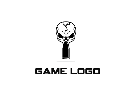 skull with bullet