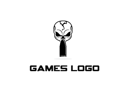 skull with bullet