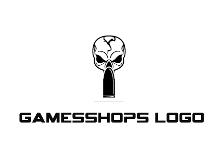skull with bullet