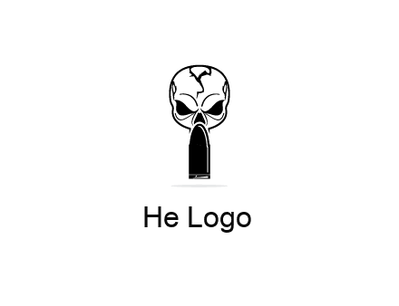 skull with bullet