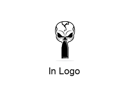 skull with bullet