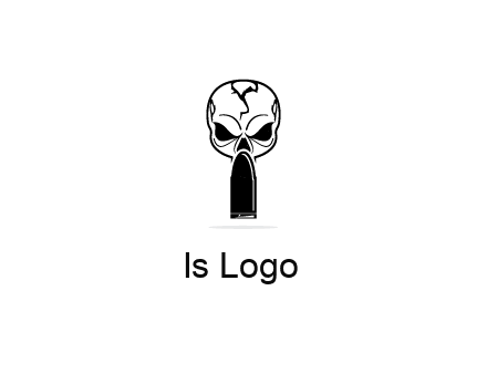 skull with bullet