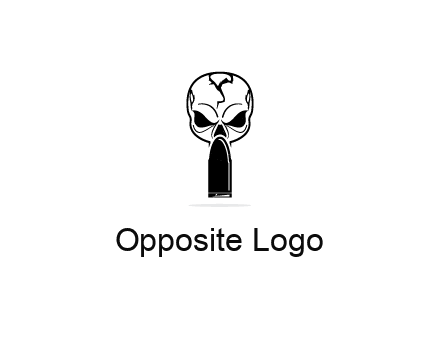 skull with bullet