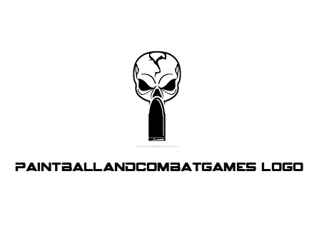 skull with bullet