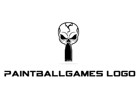 skull with bullet