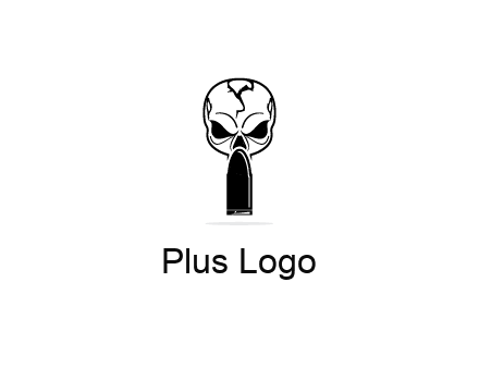 skull with bullet