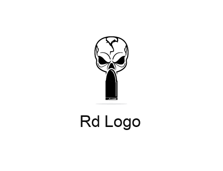 skull with bullet