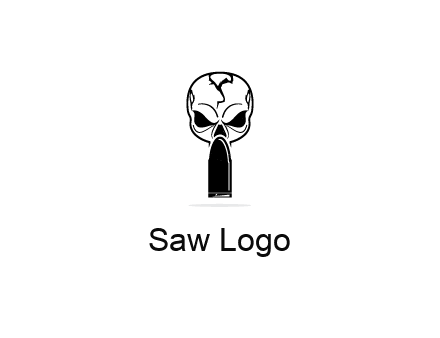 skull with bullet