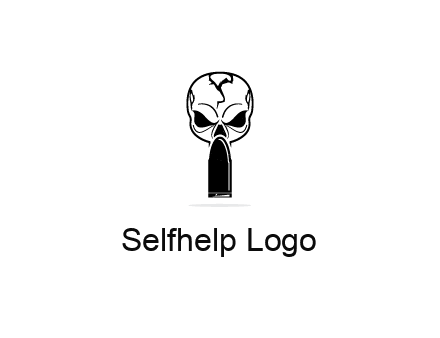 skull with bullet