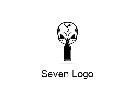 skull with bullet