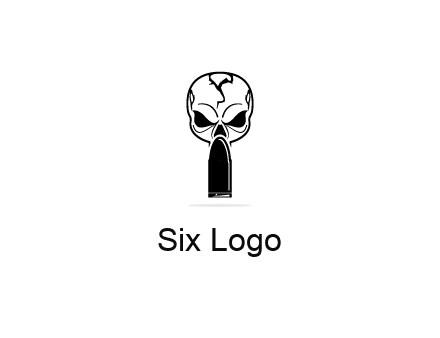 skull with bullet
