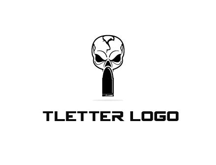skull with bullet