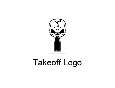 skull with bullet