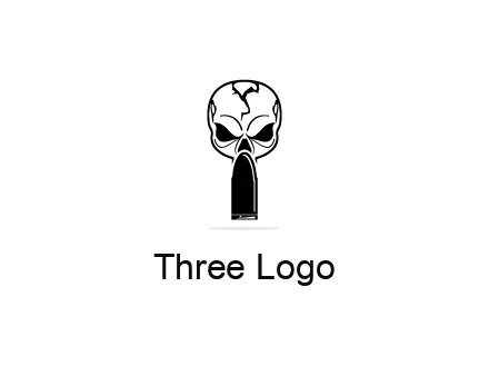 skull with bullet